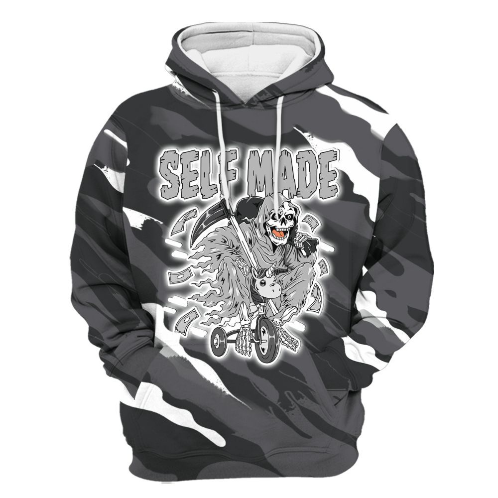 Hoodie To Match White Thunder 4s - Self Make Skeleton Colored All Over Print