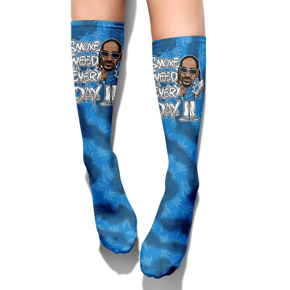 Sock To Match Military Blue 4s - Smoking Every Day Graphic Weeding Art