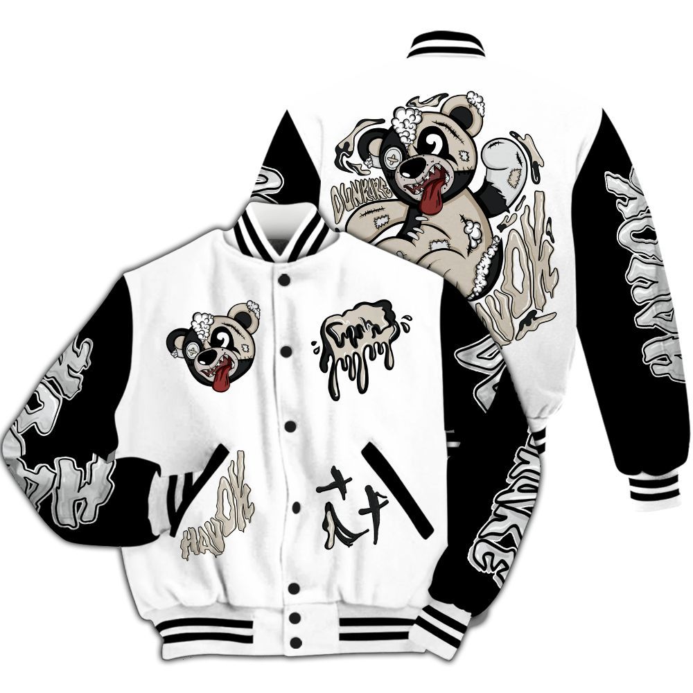 Varsity Jacket To Match Retro Reverse Metallic 5s - Havok Bear All Over Print