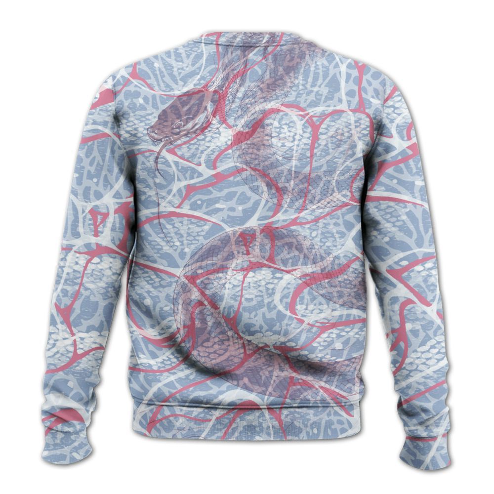 Sweatshirt To Match Denim Pink Glow 3s - Girl Move In Silence All Over Print