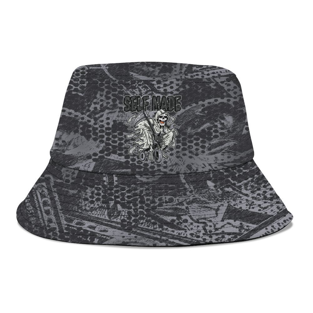 Bucket Hat To Match Fear 4s - Self Make Skeleton Banknotes Art Graphic