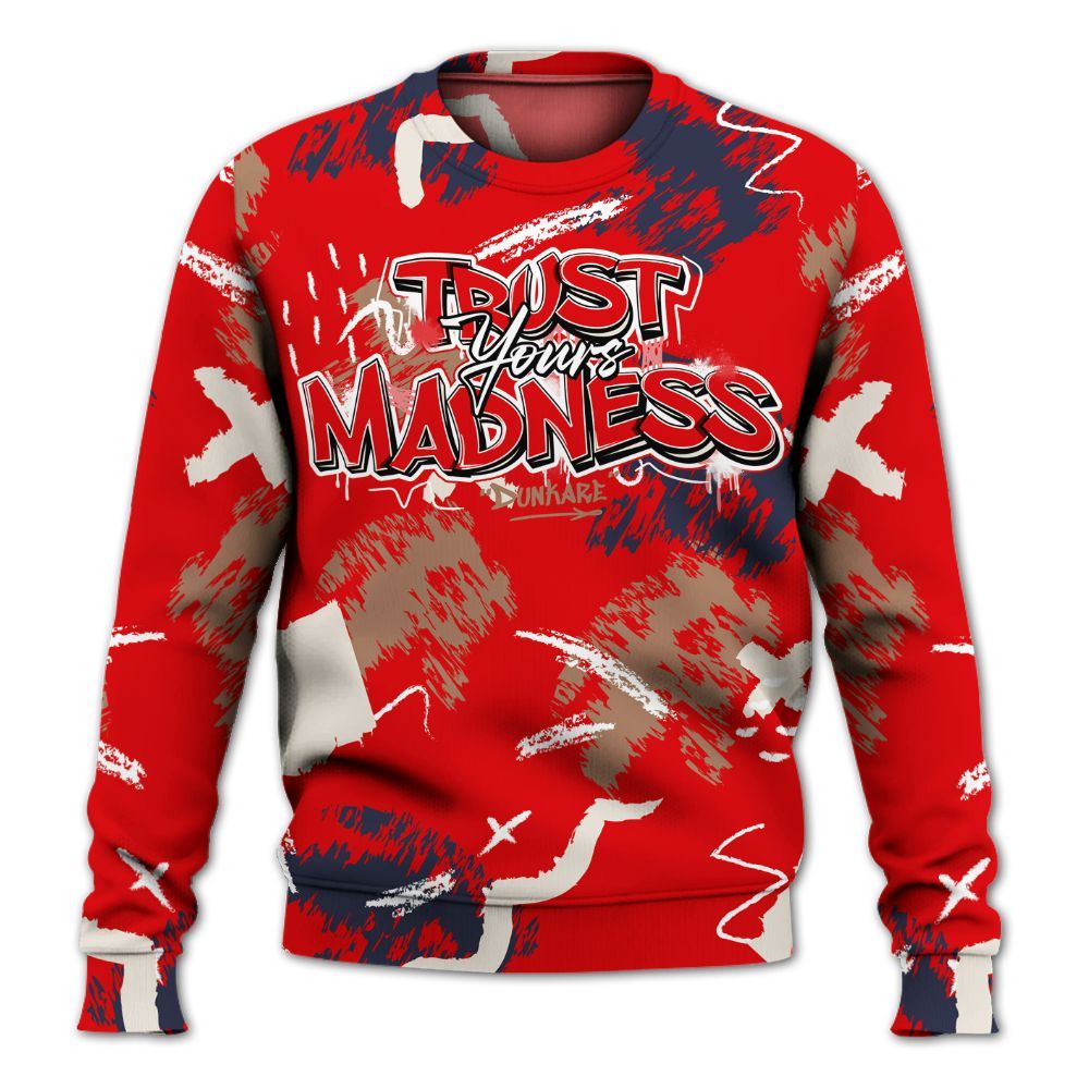 Sweatshirt To Match Low OG Howard Bison 1s - Trust Your Madness Retro All Over Print