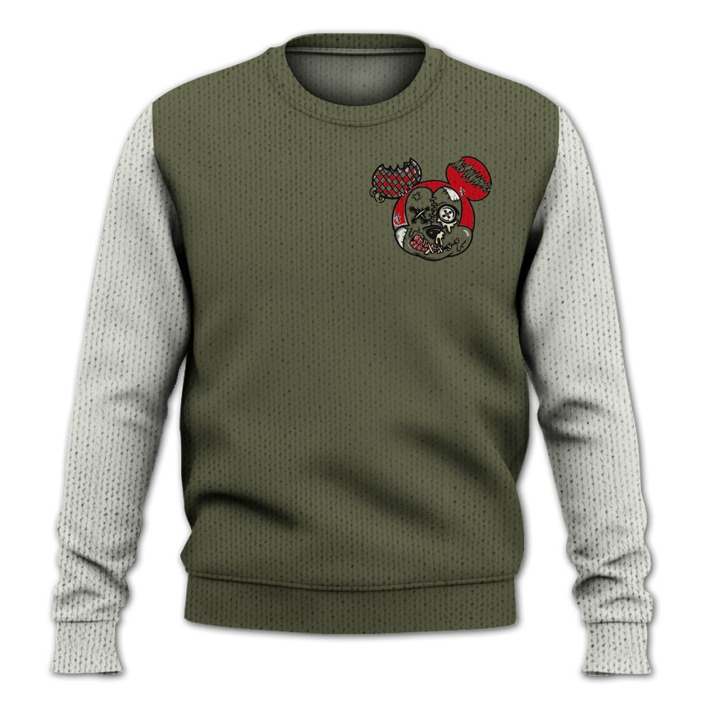 Knitted Sweater To Match Low OG Medium Olive 1s, Custom Name Got Em Drip