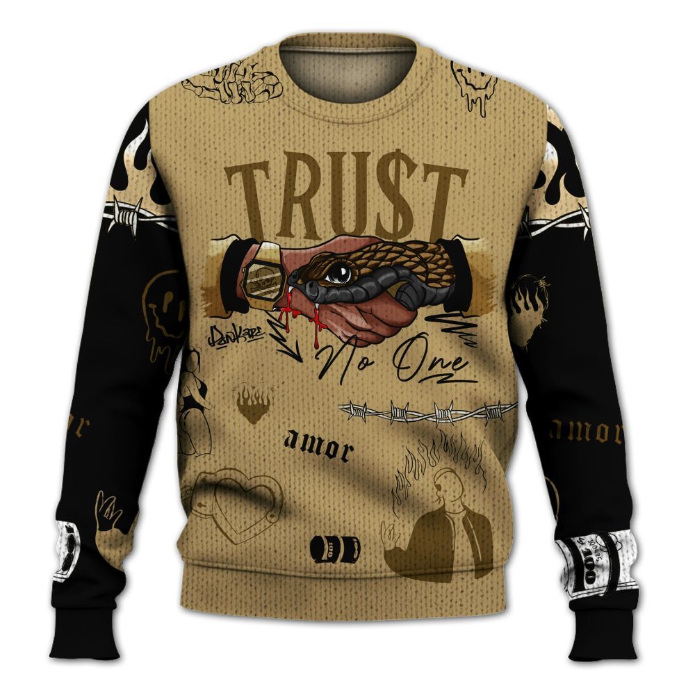 Knitted Sweater To Match Black LD 1000 - Snake Trust No One