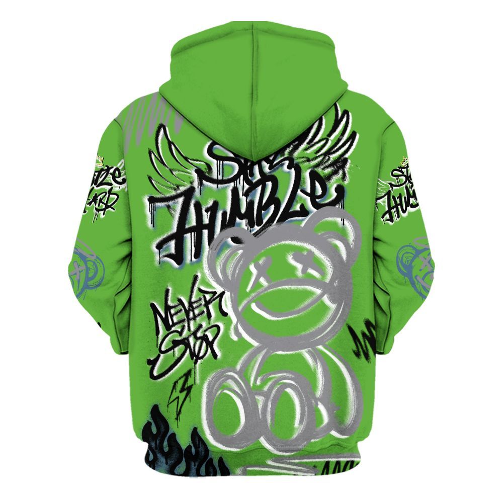 Hoodie To Match Retro Green Bean 5s - Humble Drip Streetwear Graffity All Over Print