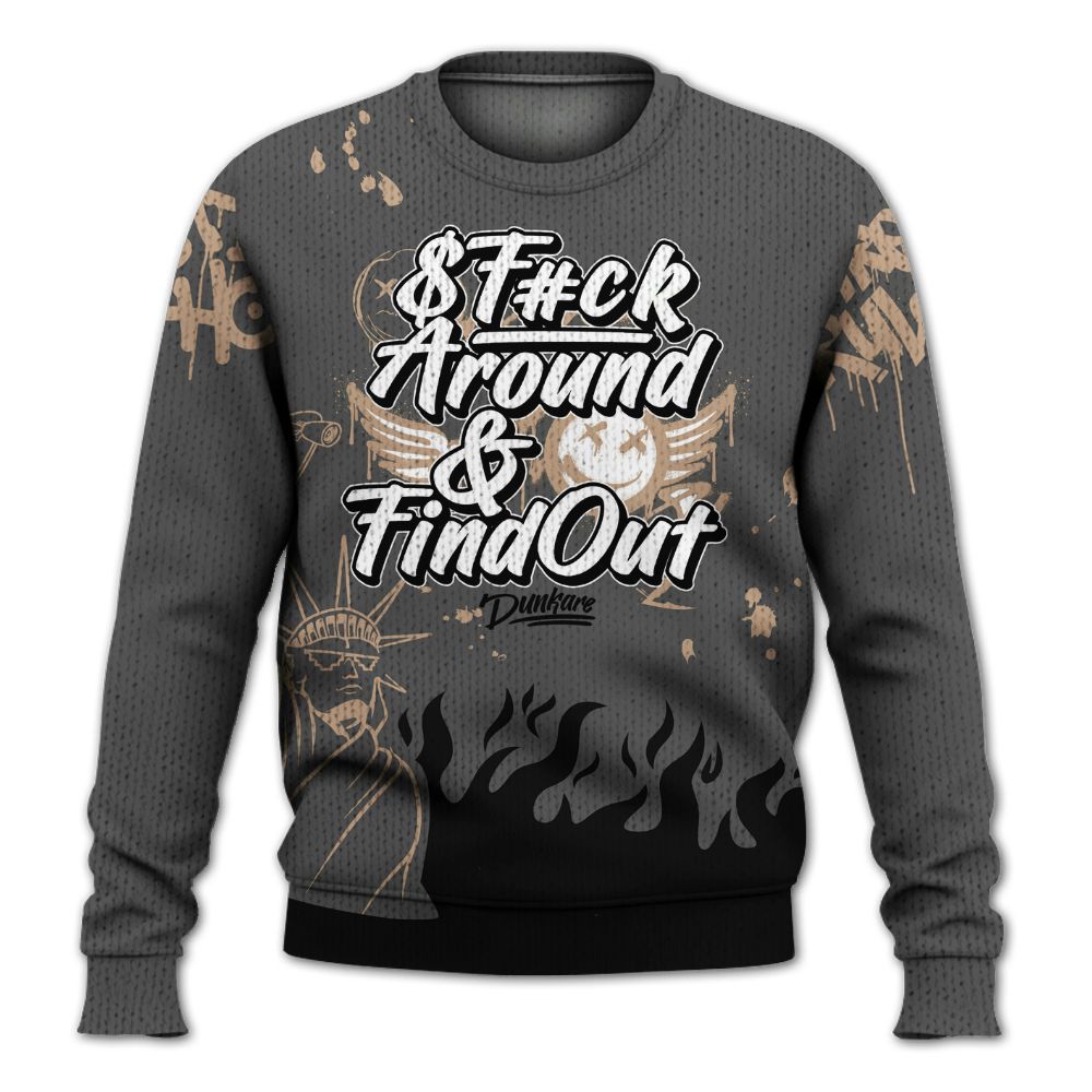 Knitted Sweater To Match Kobe 9 EM Mamba - Graphic Fck Around Find Out