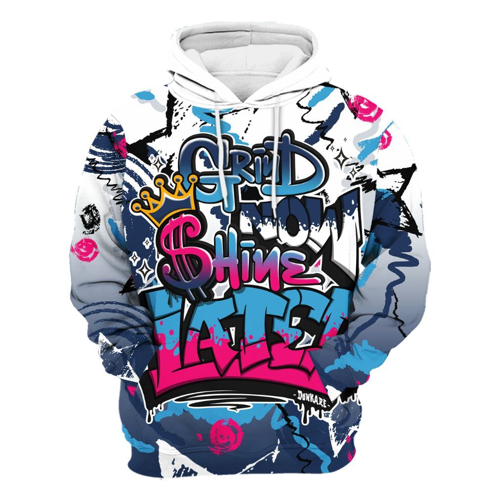 Hoodie To Match Air Max 180 University Blue - Grind Shine Later Drip All Over Print