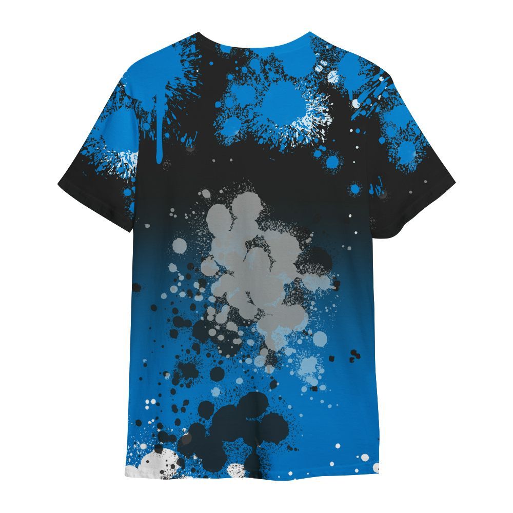 Shirt To Match High OG FragmentxULA White Black 1s - God Blessed Ink Drip All Over Print