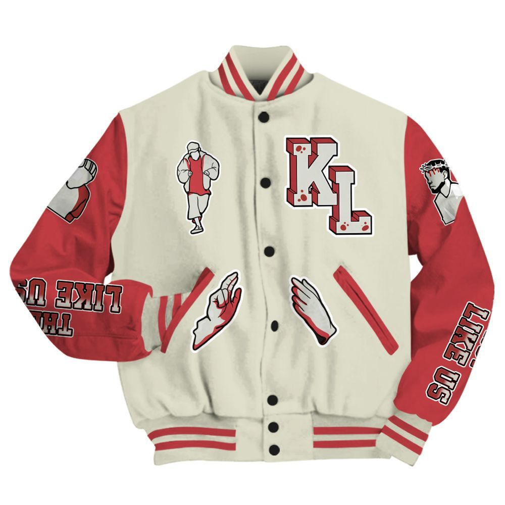 Varsity Jacket To Match Valentine's Day 2026 4s - Dislike Us Graphic All Over Print