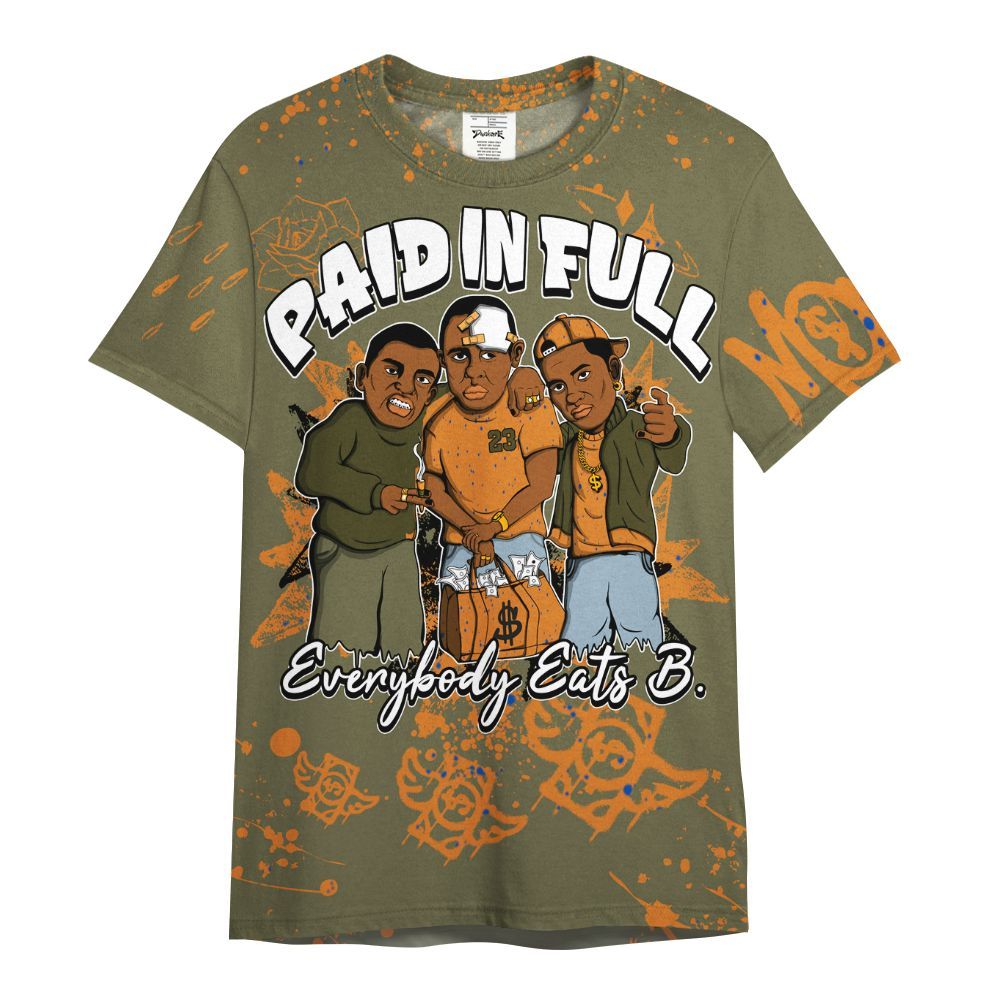 Shirt To Match Olive 5s - Everybody Paid In Full Crayon All Over Print