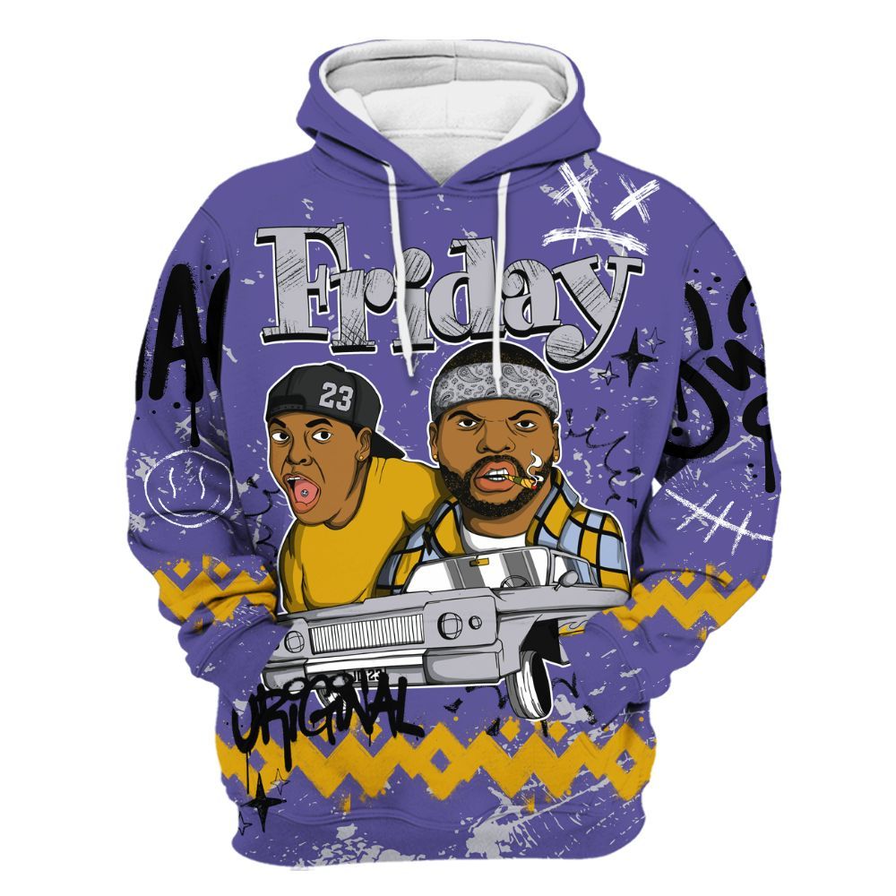 Hoodie To Match Lakeshow 4s - Friday Sneaker Crayon All Over Print