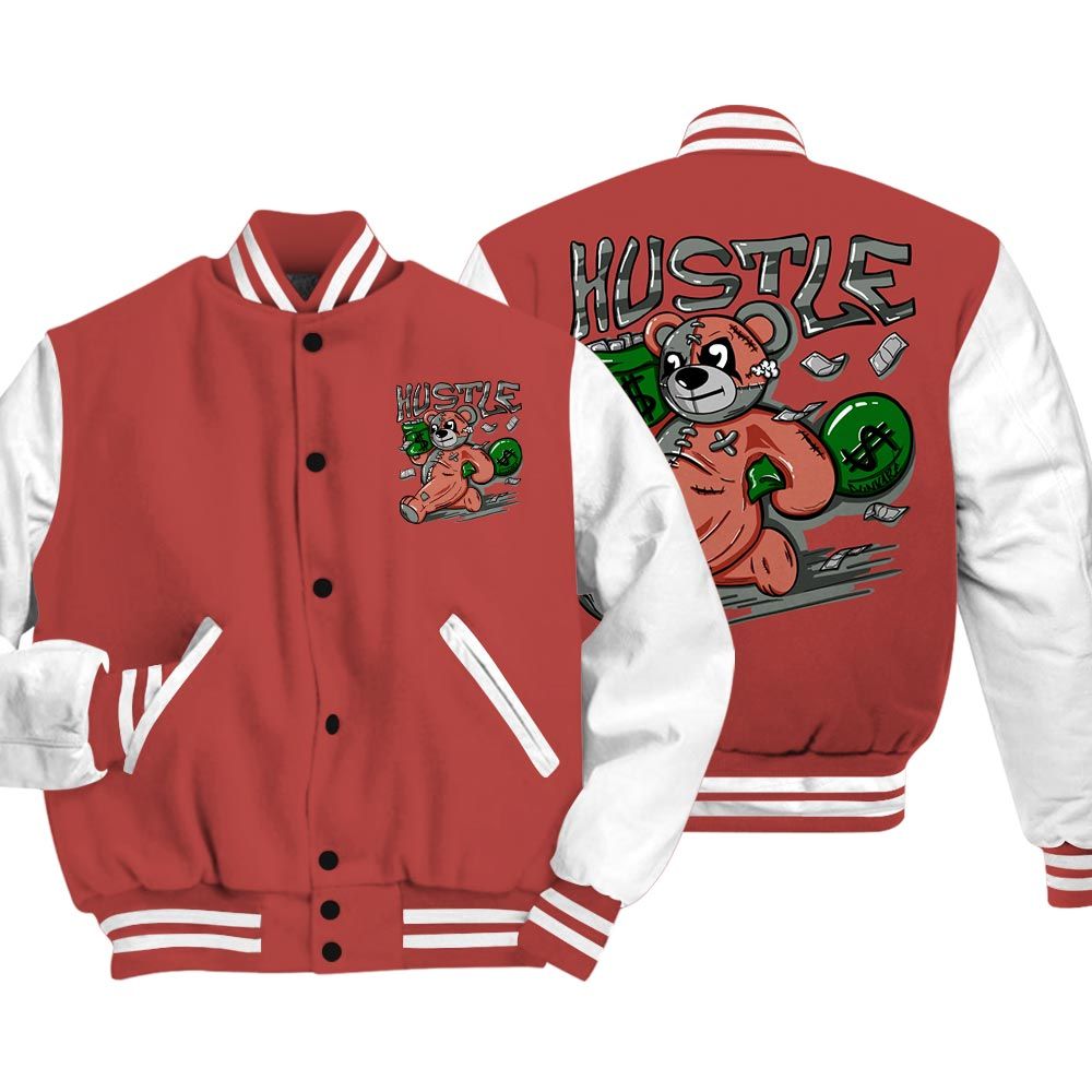 Varsity Jacket To Match Dune Red 13s Vasity Jacket - Hustles Bear Vasity Jacket Unisex