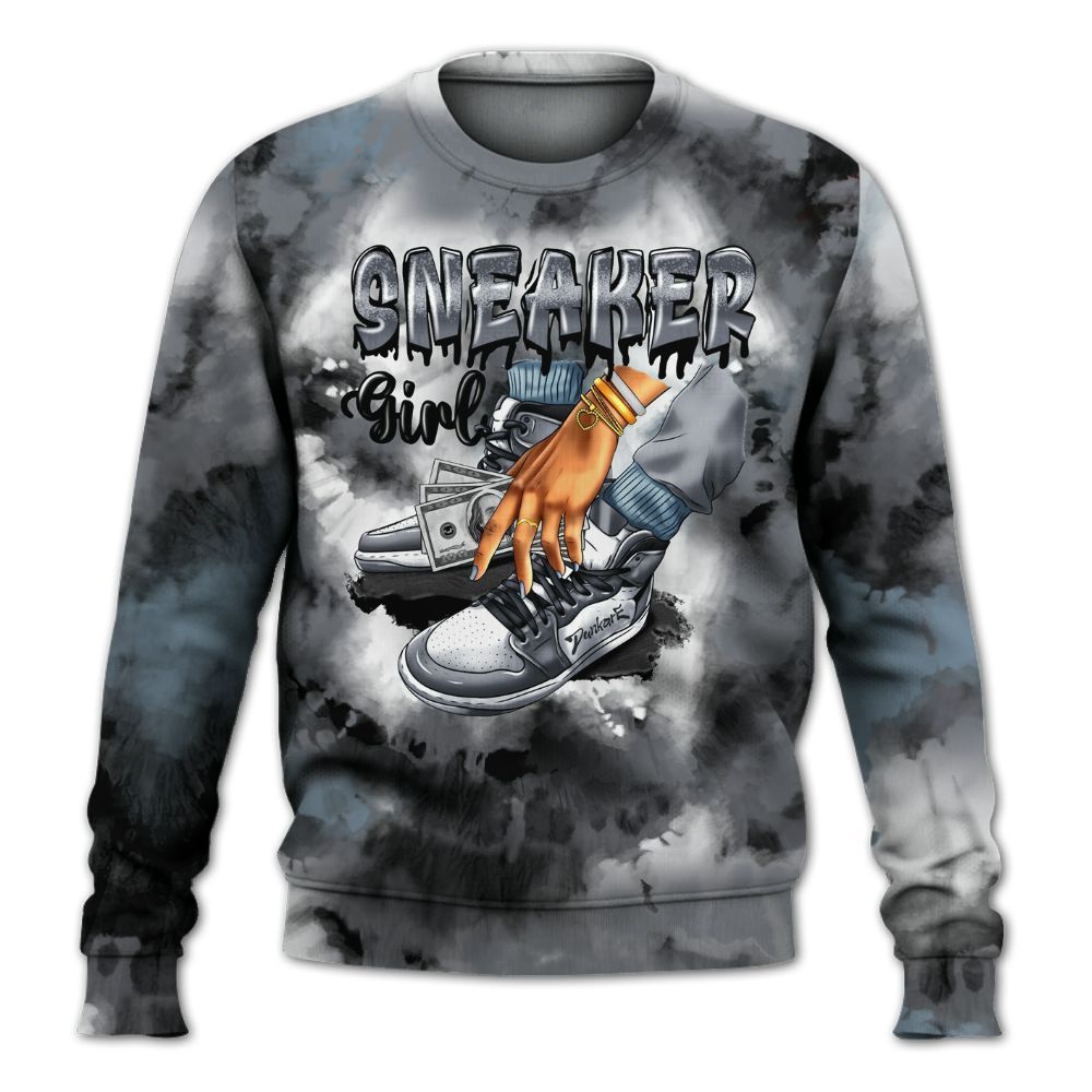 Sweatshirt To Match Air Max DN Silver Bullet - SNEAKER Girl Money Drip Tie Dye All Over Print