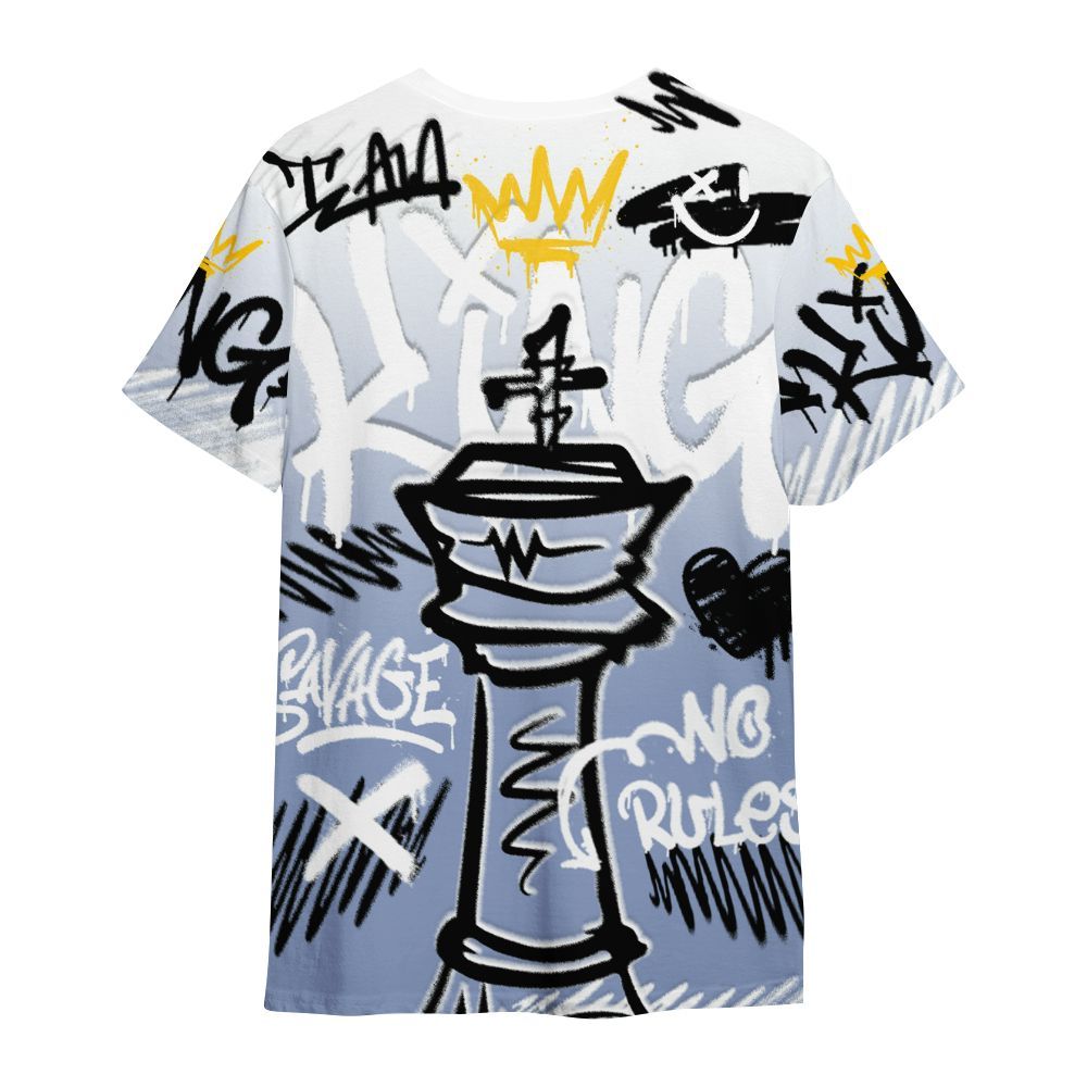 Shirt To Match Retro Blue Grey 13s - Street King Chess Streetwear All Over Print