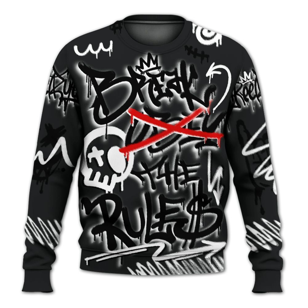 Sweatshirt To Match Low 85 Metallic Black 1s - Break Rules Streetwear All Over Print