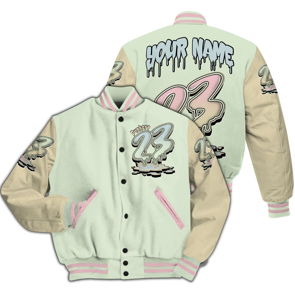 Varsity Jacket To Match Spring Is In The Air 3s - Custom Name 23 Drip All Over Print