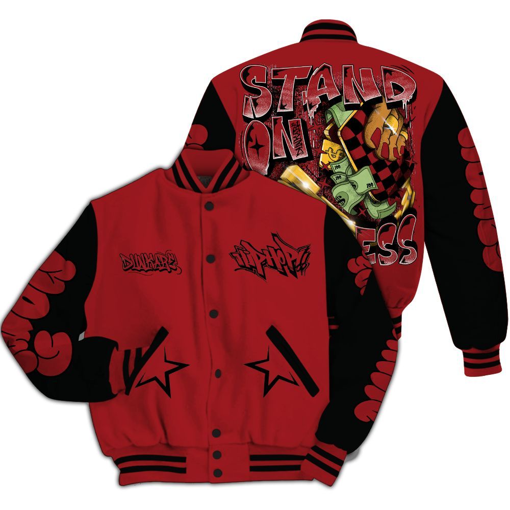 Varsity Jacket To Match Alternate Flu Game 12s - Stand Business Graffiti Streetwear All Over Print
