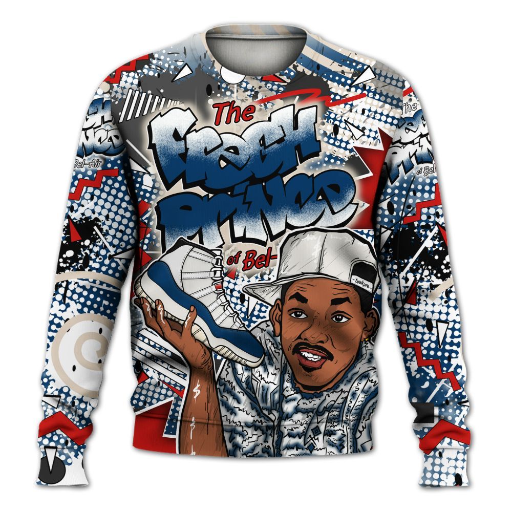 Sweatshirt To Match Retro Rare Air 11s - Fresh Sneaker 90s All Over Print