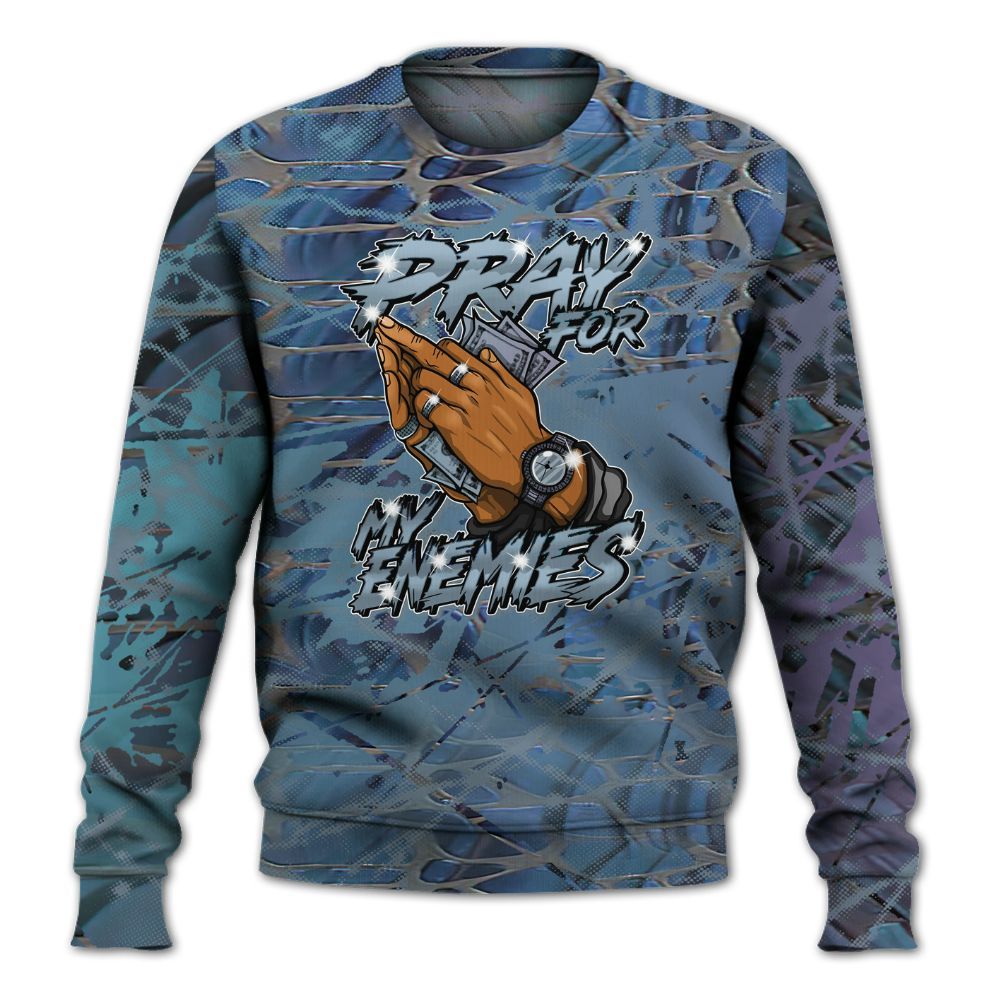 Sweatshirt To Match Air Foamposite Kazuya Mishima - Prayed For Enemies Graphic All Over Print