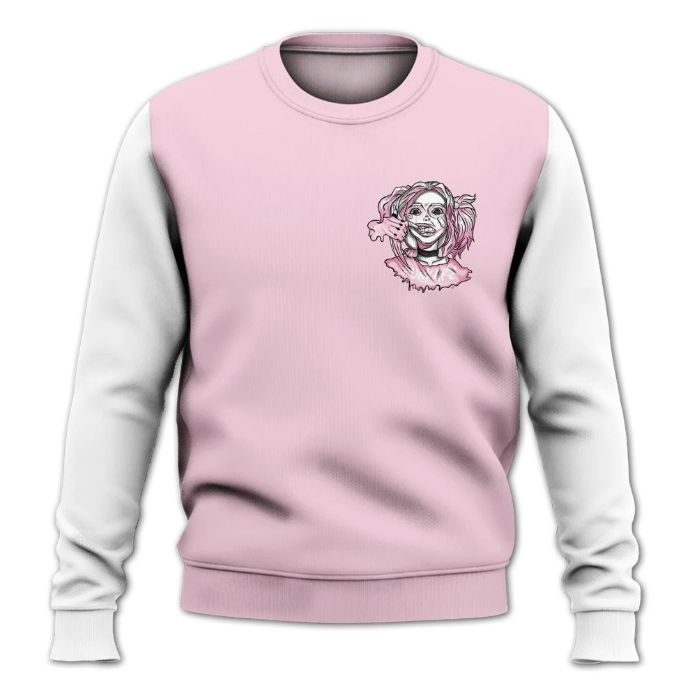 Sweatshirt To Match Orchid 4s - Custom Name Bad Girl HAHA All Over Print