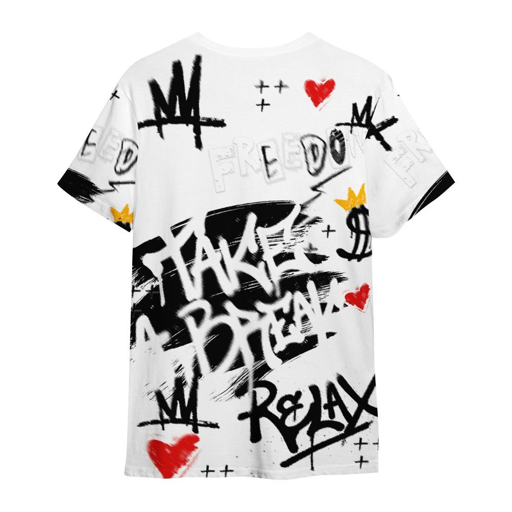 Shirt To Match Kobe 9 EM Protro Halo - Take Break Freedom Graffiti Streetwear All Over Print