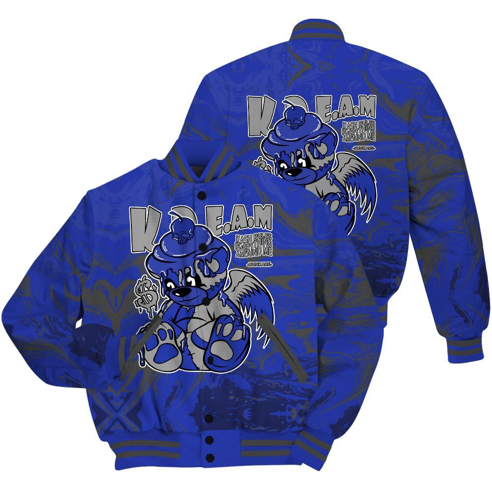 Varsity Jacket To Match Air Max Plus Black Racer Blue Shirt - Loot Bear Liquid All Over Print