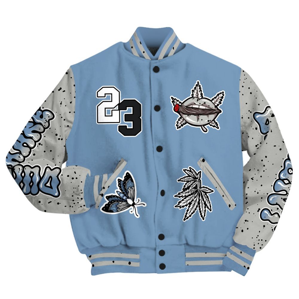 Varsity Jacket To Match University Blue 4s - Bluntz Unique All Over Print