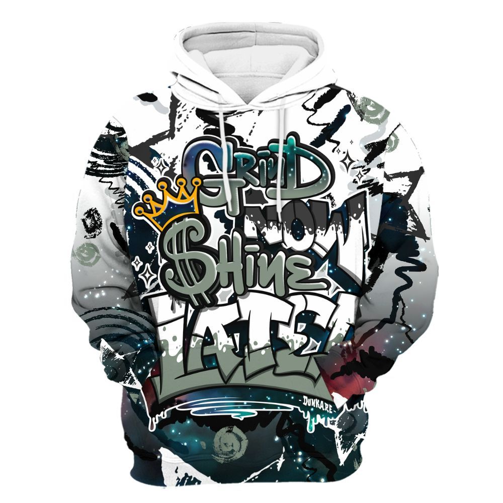 Hoodie To Match Air Foamposite One Galaxy - Grind Shine Later Drip All Over Print