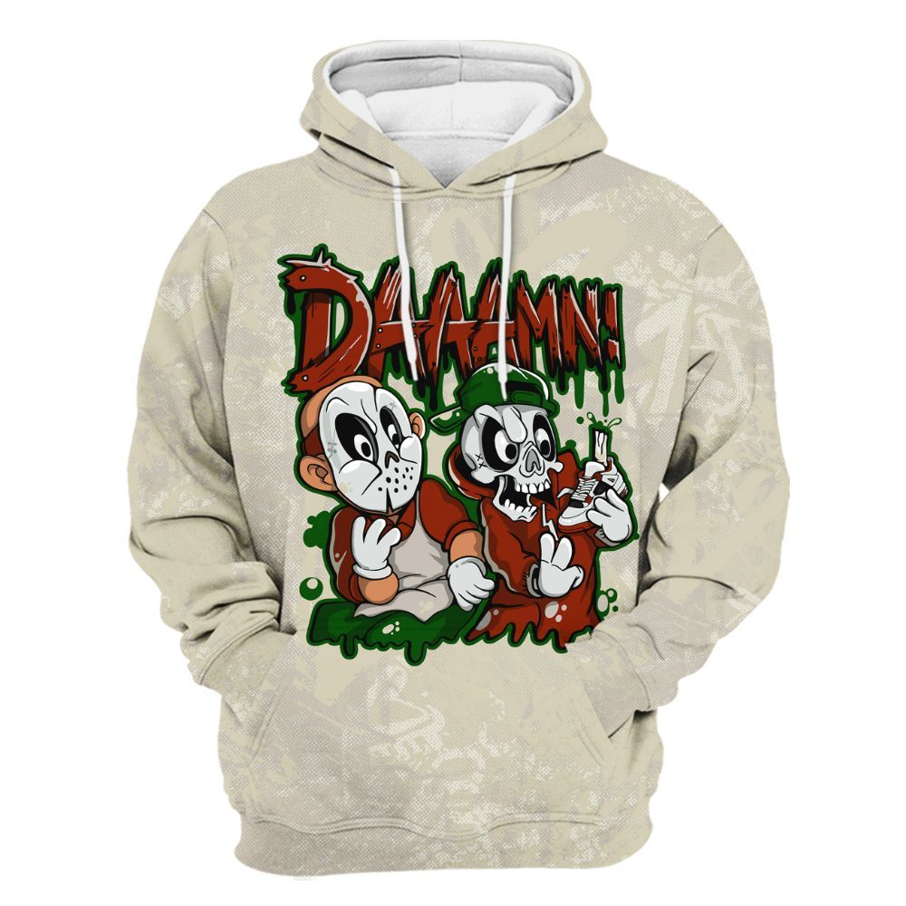 Hoodie To Match El Grito 5s - Damn Shoe Graphic Heart Grunge All Over Print