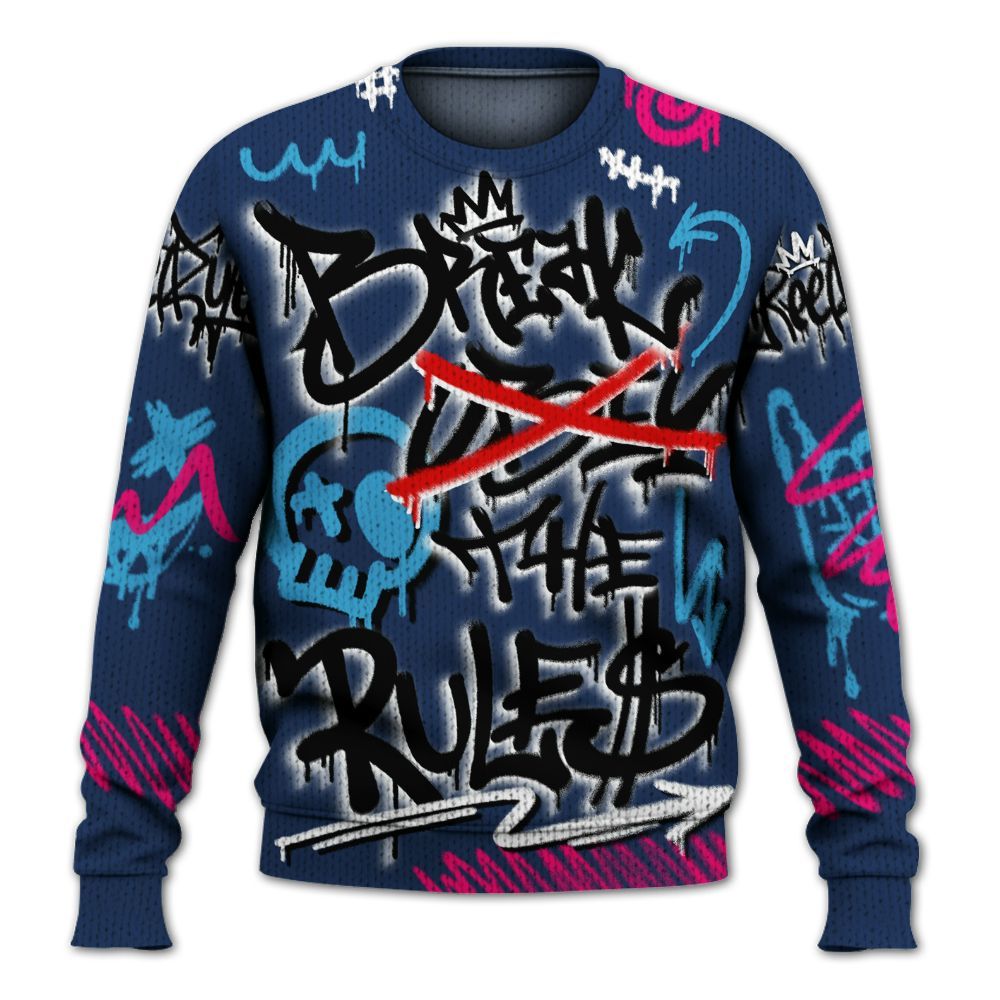 Knitted Sweater To Match Air Max 180 University Blue - Break Rules Streetwear