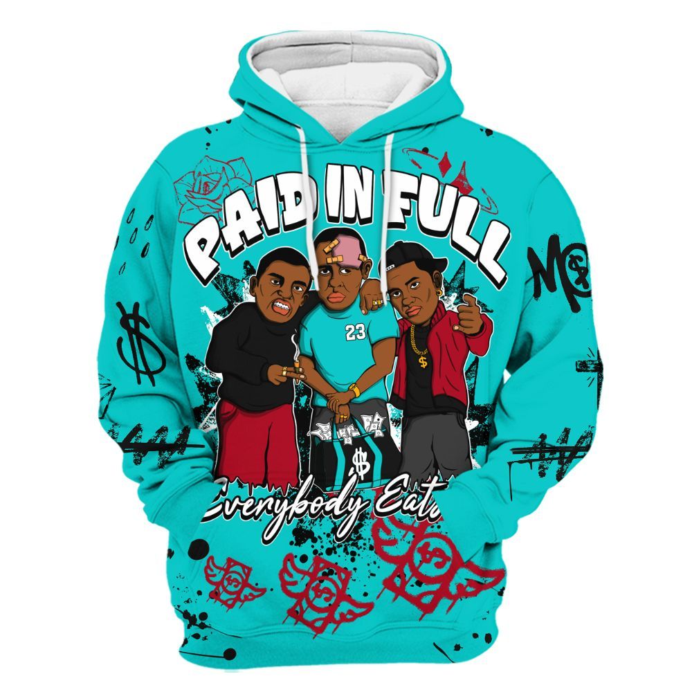 Hoodie To Match Air Griffey Max 1 Freshwater - Everybody Paid In Full Crayon All Over Print