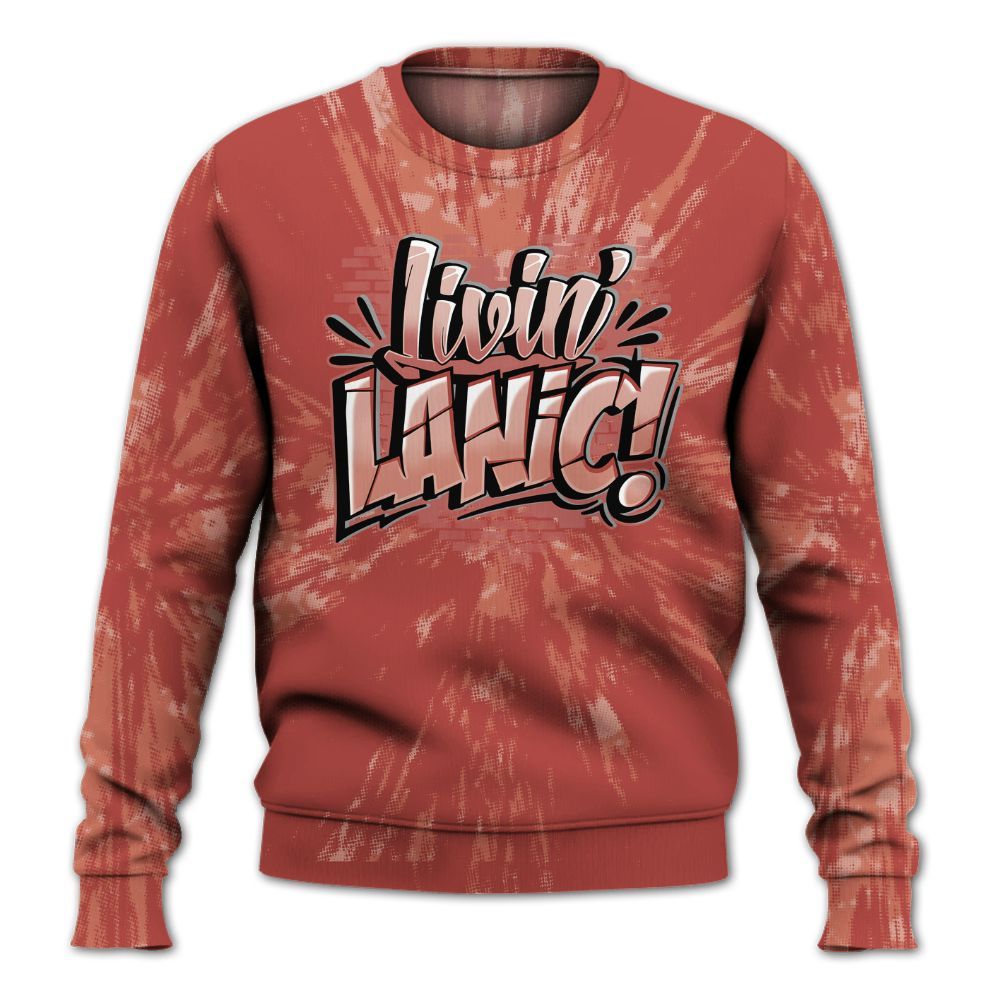 Sweatshirt To Match Dune Red 13s - Living Large Graphic Luxury All Over Print
