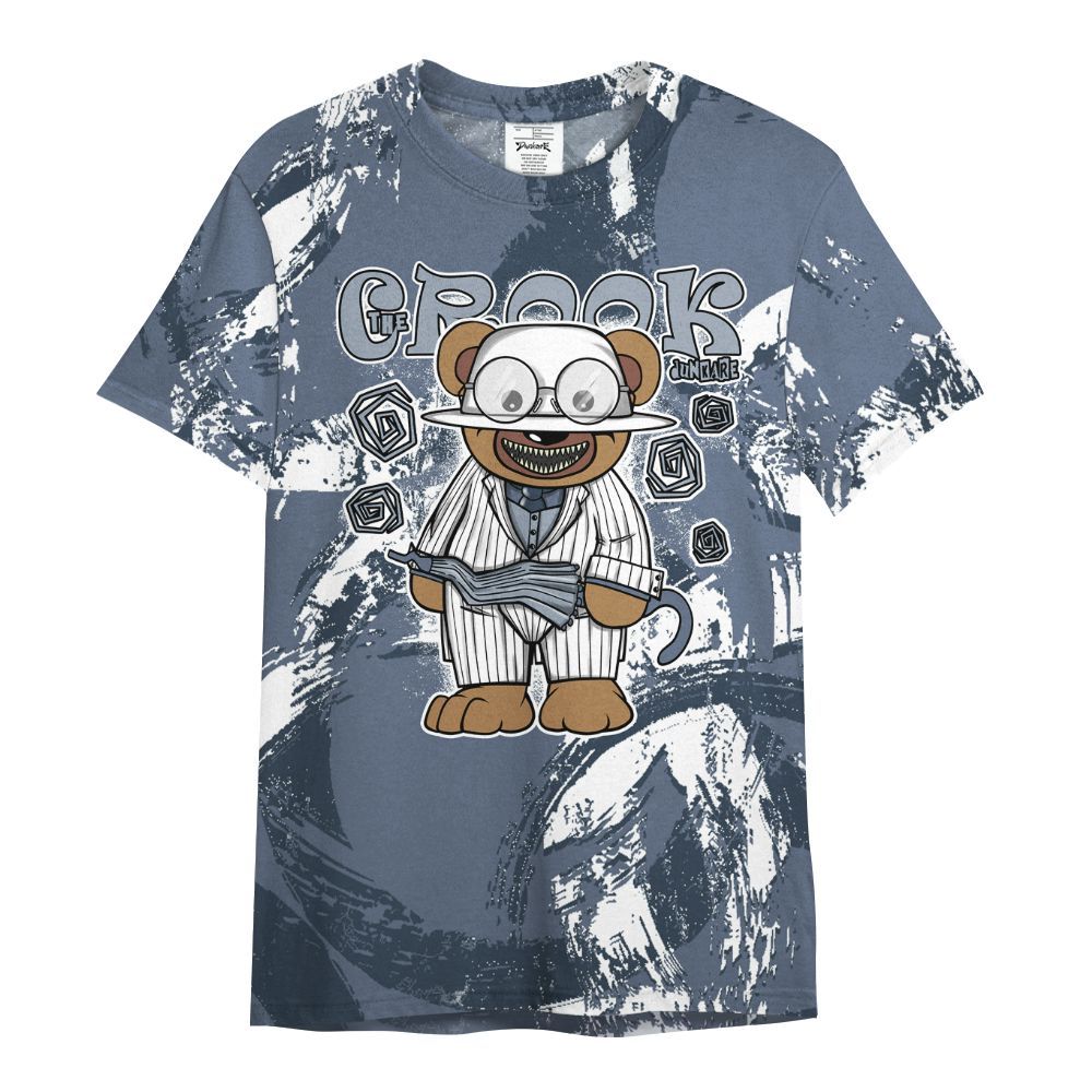 Shirt To Match Low Diffused Blue 11s - Swindler Bear Circle Slpash All Over Print