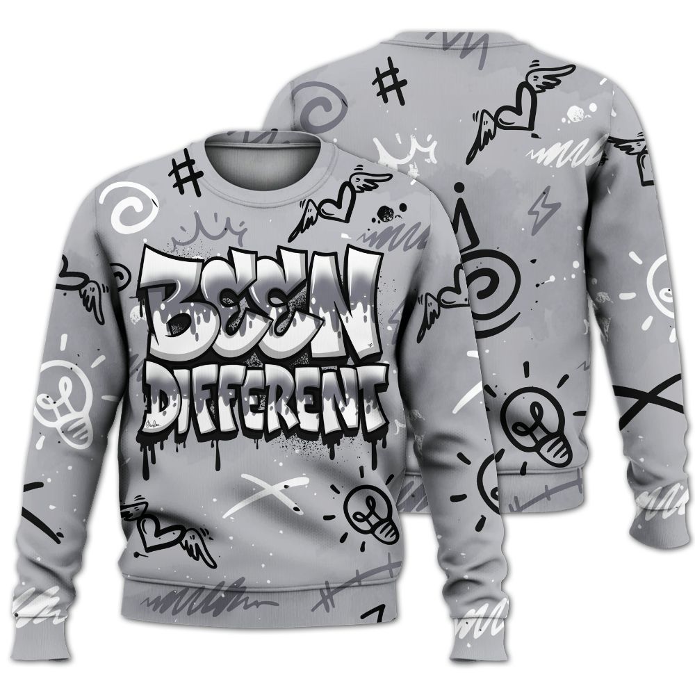 Sweatshirt To Match Low Cement Grey 11s - Drip Been Di2ferent All Over Print