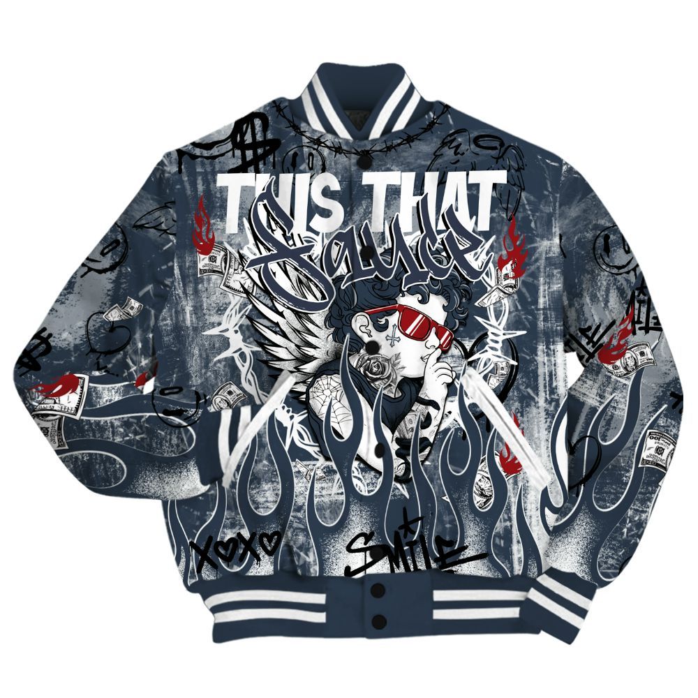 Varsity Jacket To Match Retro Olympic 6s Shirt, This That Sauce Angel All Over Print