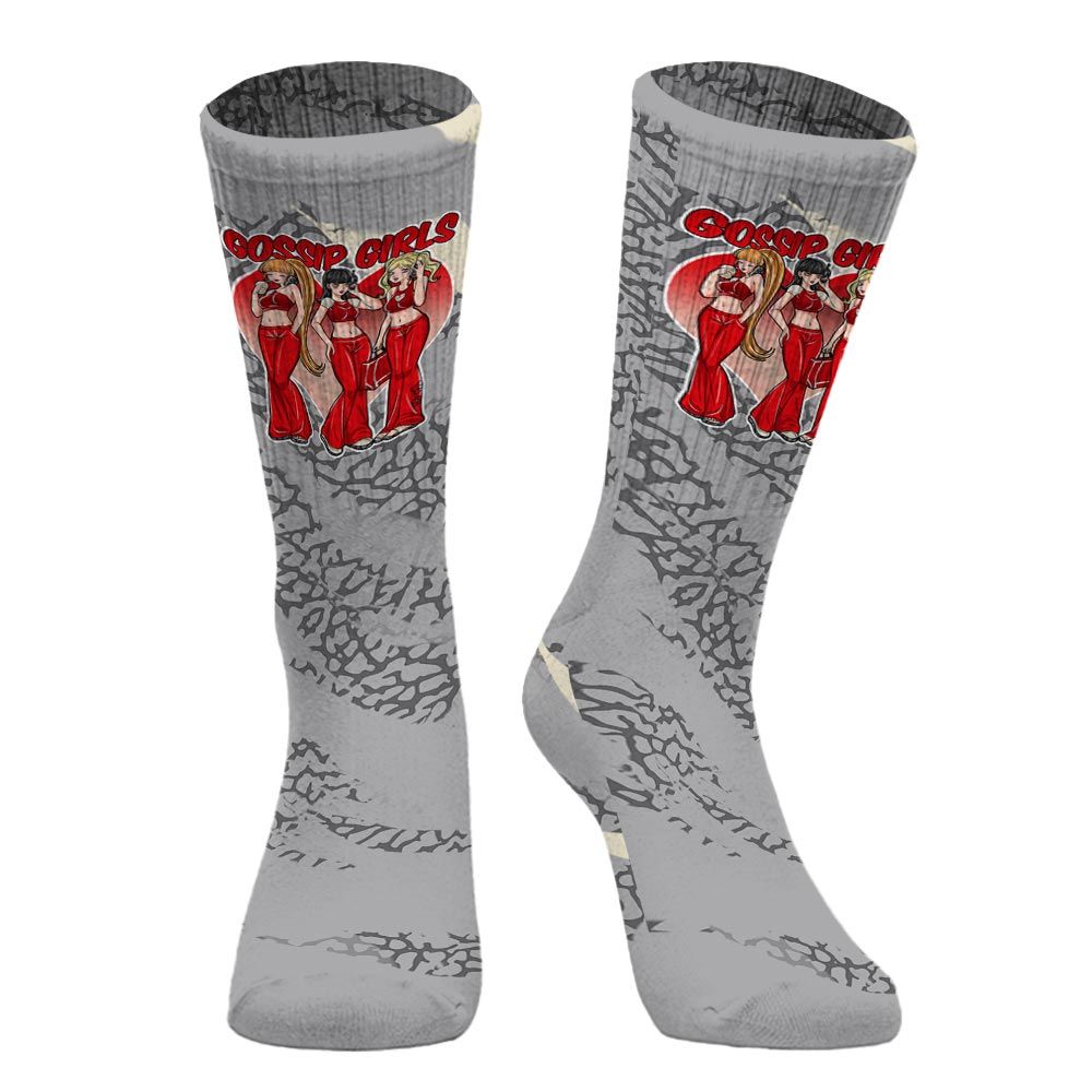 Sock To Match Cement Grey 3s - Gossip'Girls Colored