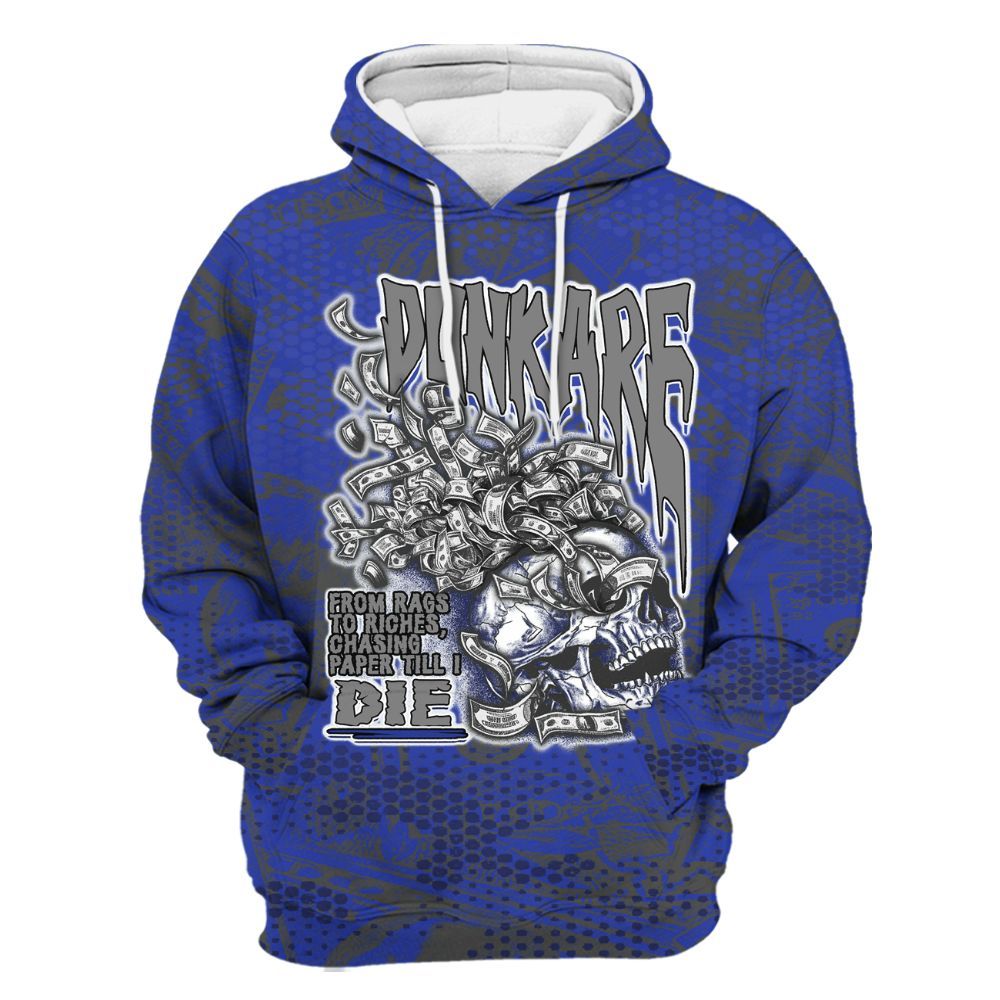 Hoodie To Match Air Max Plus Black Racer Blue - From Rags To Riches All Over Print