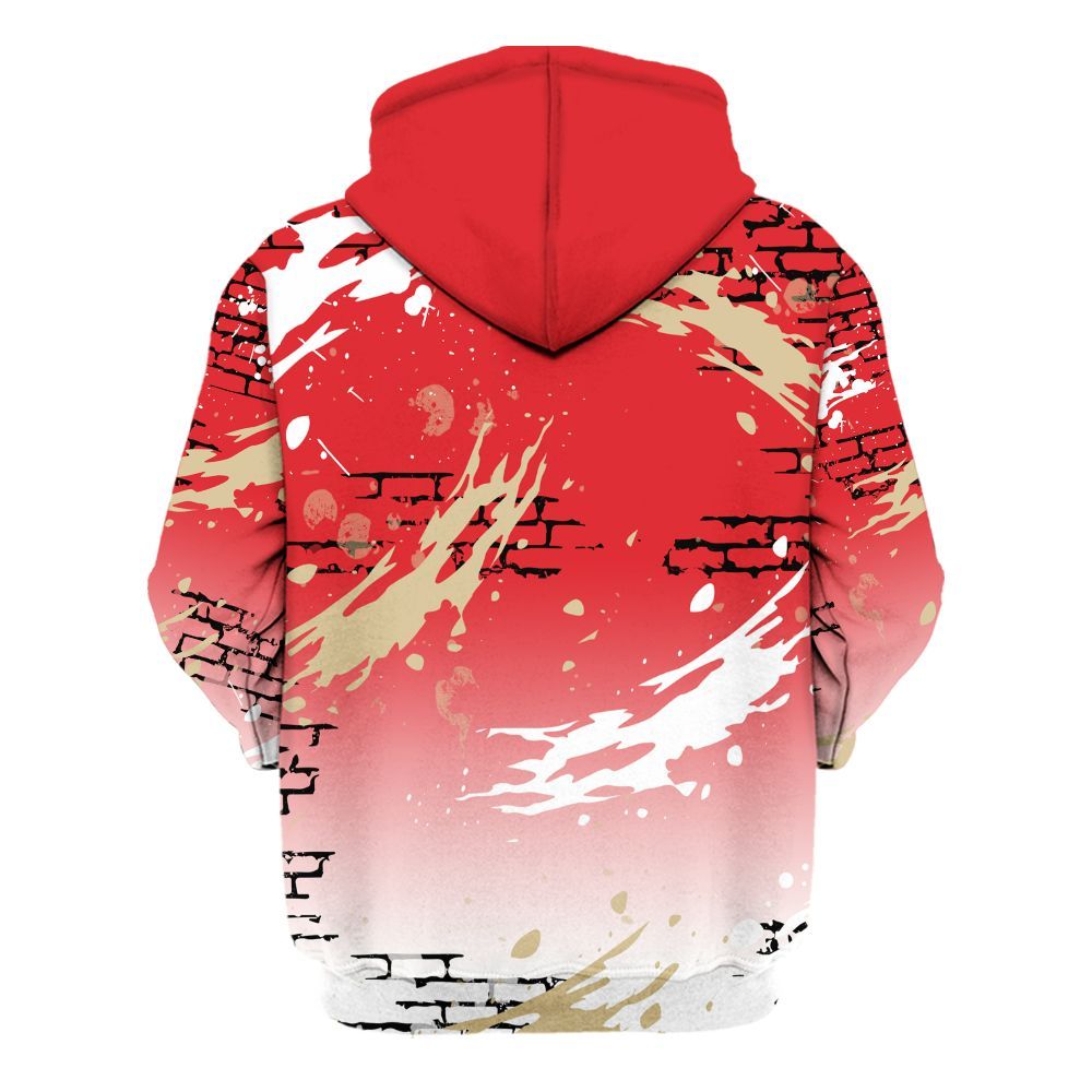 Hoodie To Match Prime 93 Fire Red - Values Of Loyalty Drip All Over Print