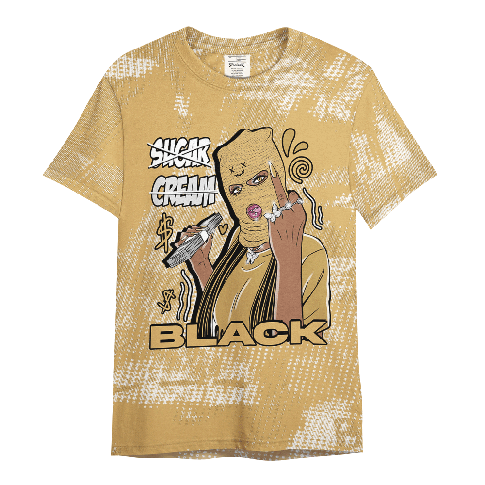 Shirt To Match Craft Paris 6s - Black Sugarcream Unique Letter Pattern Shirt Unisex