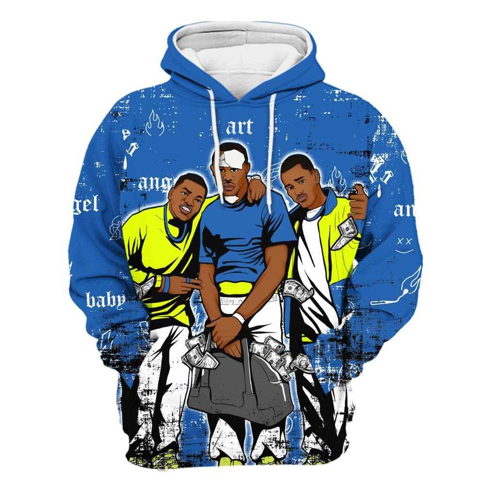 Hoodie To Match Griffey Max 1 Varsity Royal - Paid In Full Money All Over Print