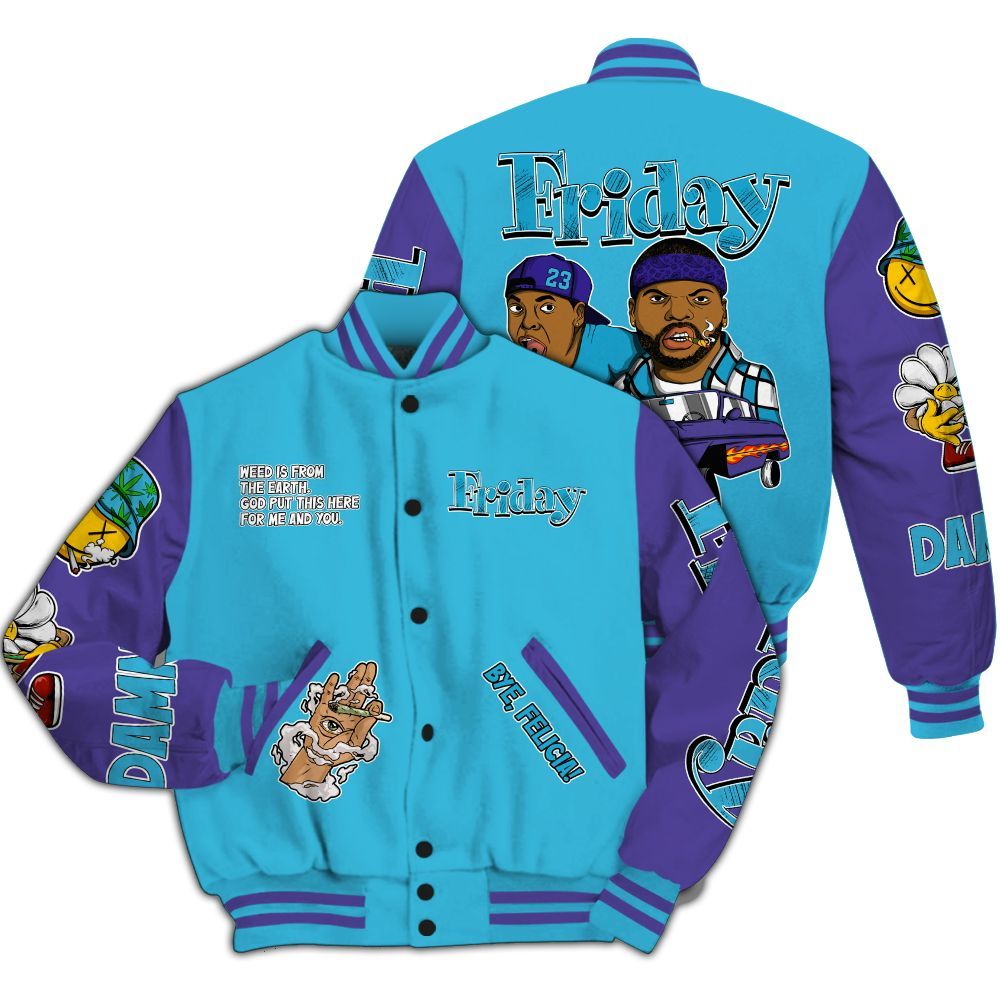 Varsity Jacket To Match Retro Aqua 6s - Friday Sneaker Stress Style All Over Print