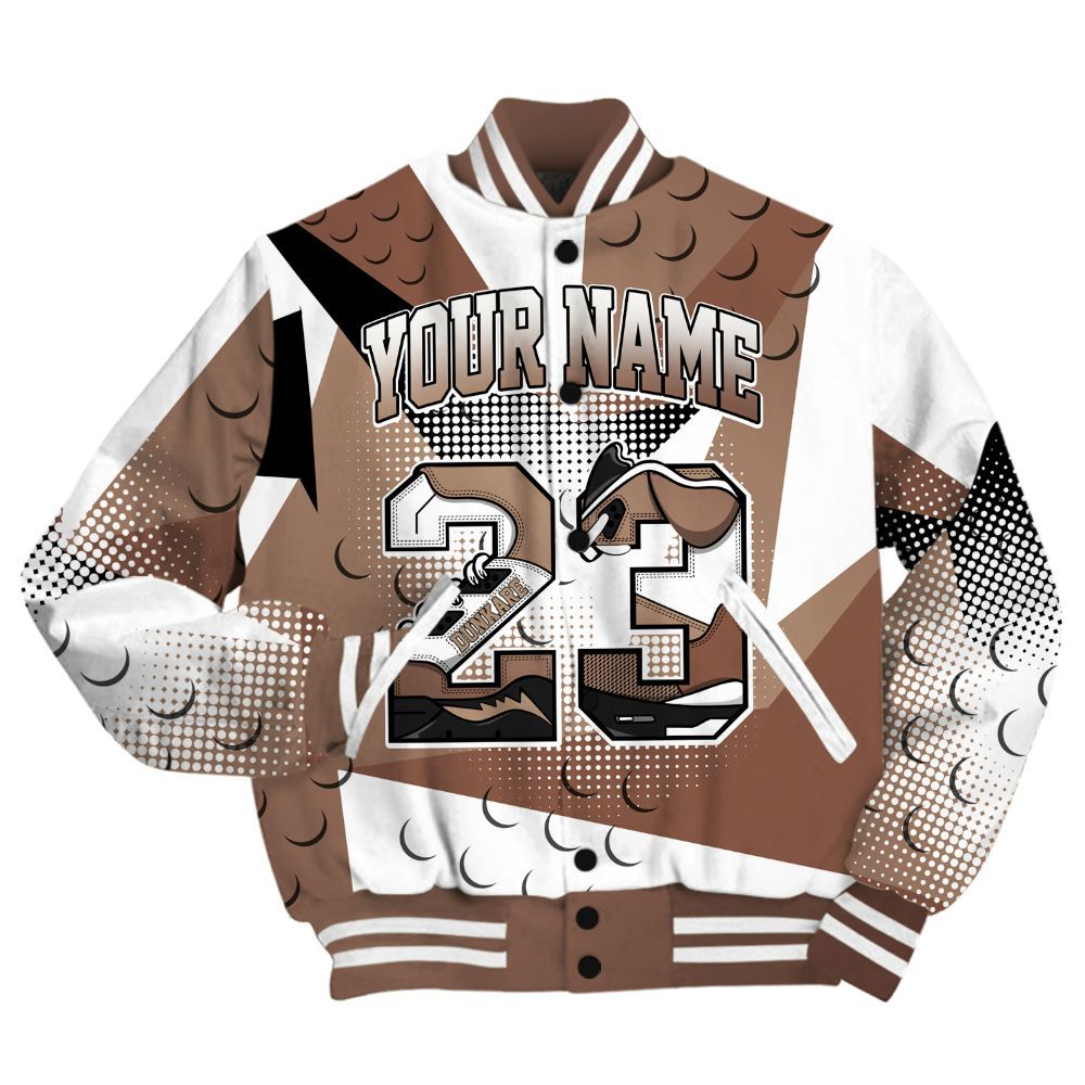 Varsity Jacket To Match KD 4 Christmas Shirt, Poly Custom Name Number 23 5s All Over Print