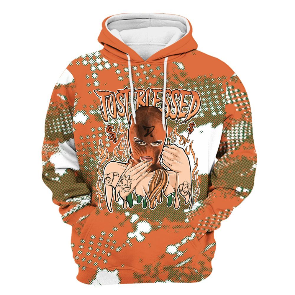 Hoodie To Match Low Miami 5s - Blessed!! Smoke Dot All Over Print