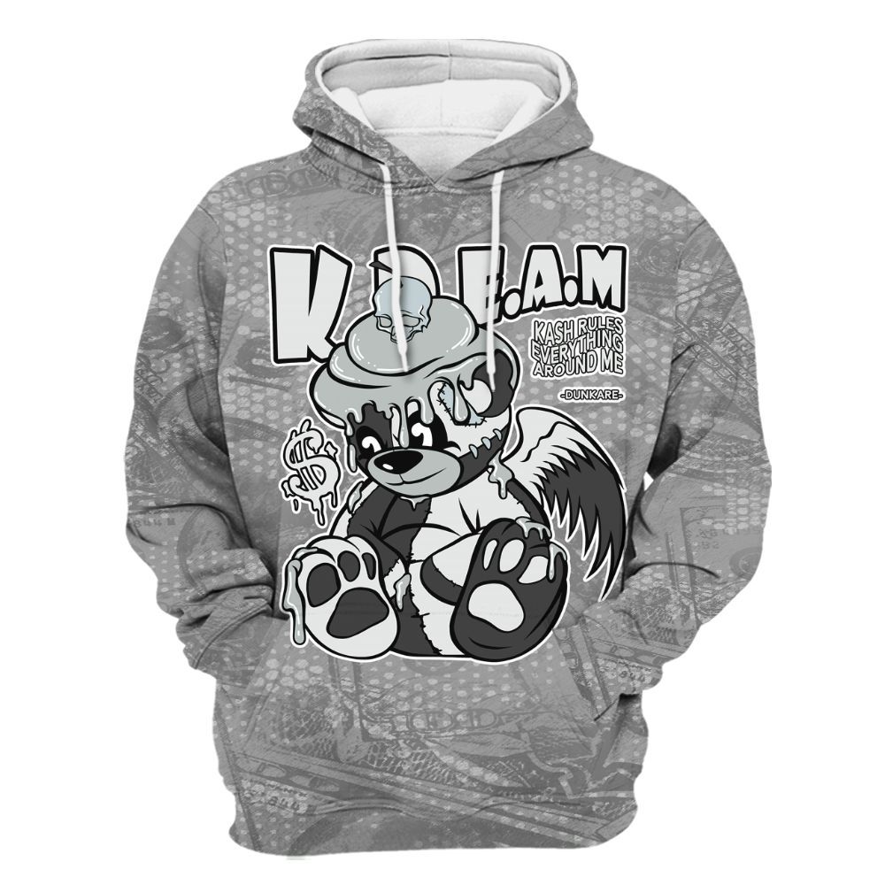 Hoodie To Match Black Wolf Grey 12s - Loot Bear All Over Print