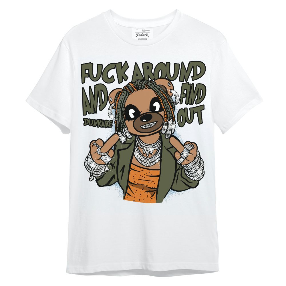 Shirt To Match Olive 5s - F#ck Around Bear Bear Unisex Shirt