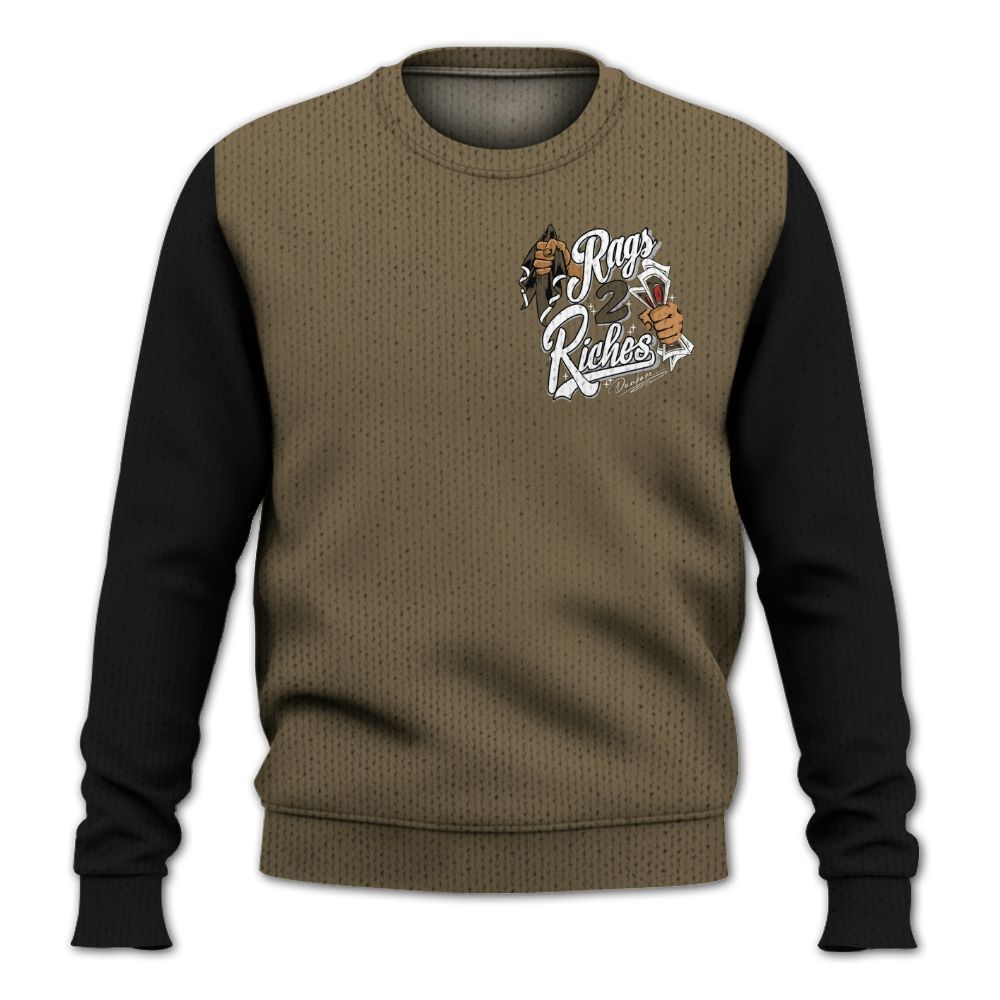 Knitted Sweater To Match Olive 9s, Custom Name Rag 2 Riches