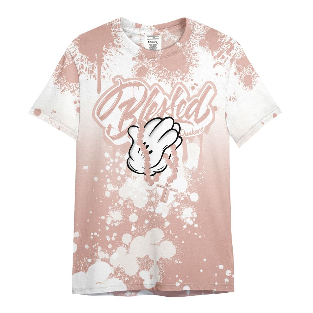Shirt To Match Dunk Low Pink Velvet - God Blessed Ink Drip All Over Print