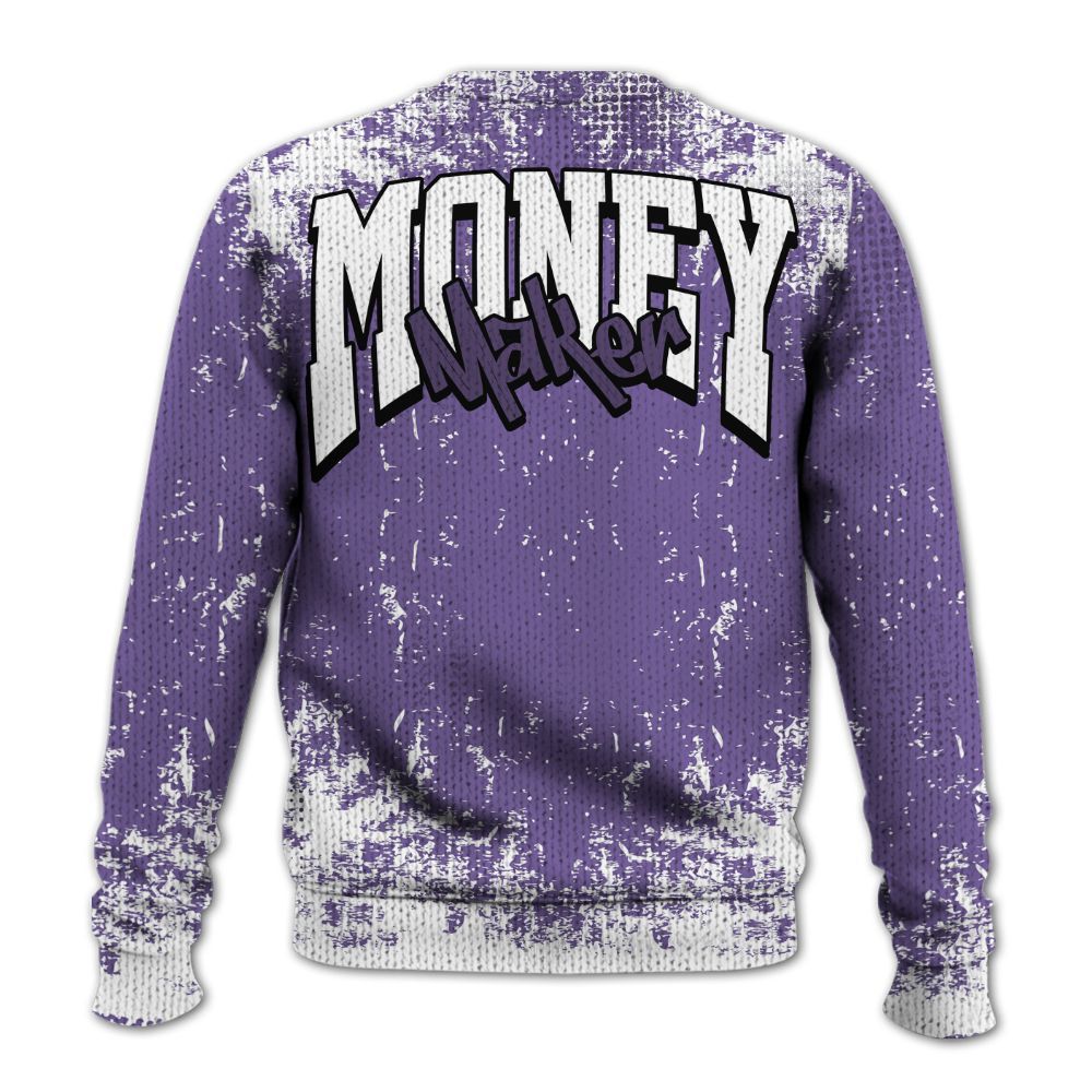 Knitted Sweater To Match Dunk Low Black Raspberry - Move In Silence Money Street Retro