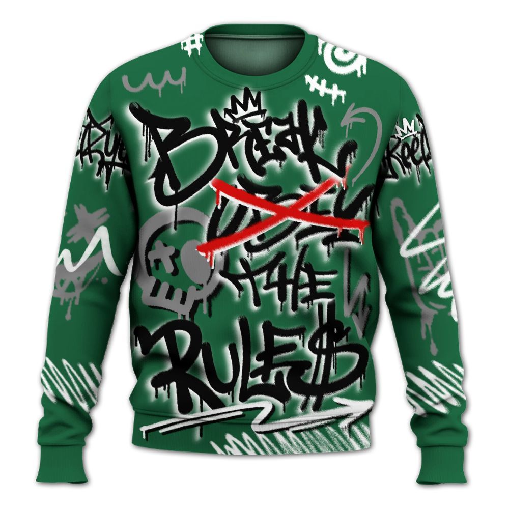 Sweatshirt To Match High Gorge Green 1s - Break Rules Streetwear All Over Print
