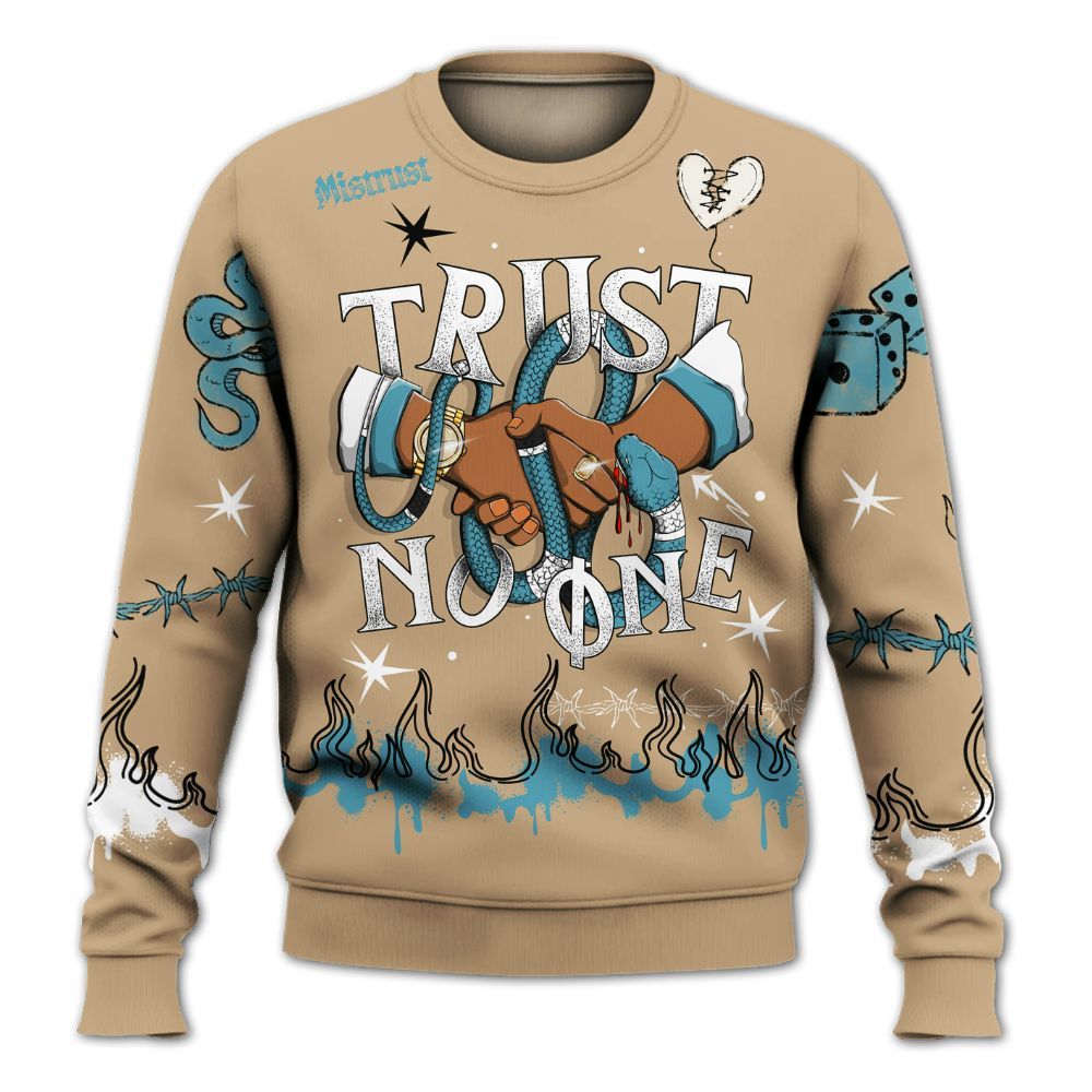 Sweatshirt To Match H-Town 11s - Trust No One Snake-Bite Doodle Crayon All Over Print